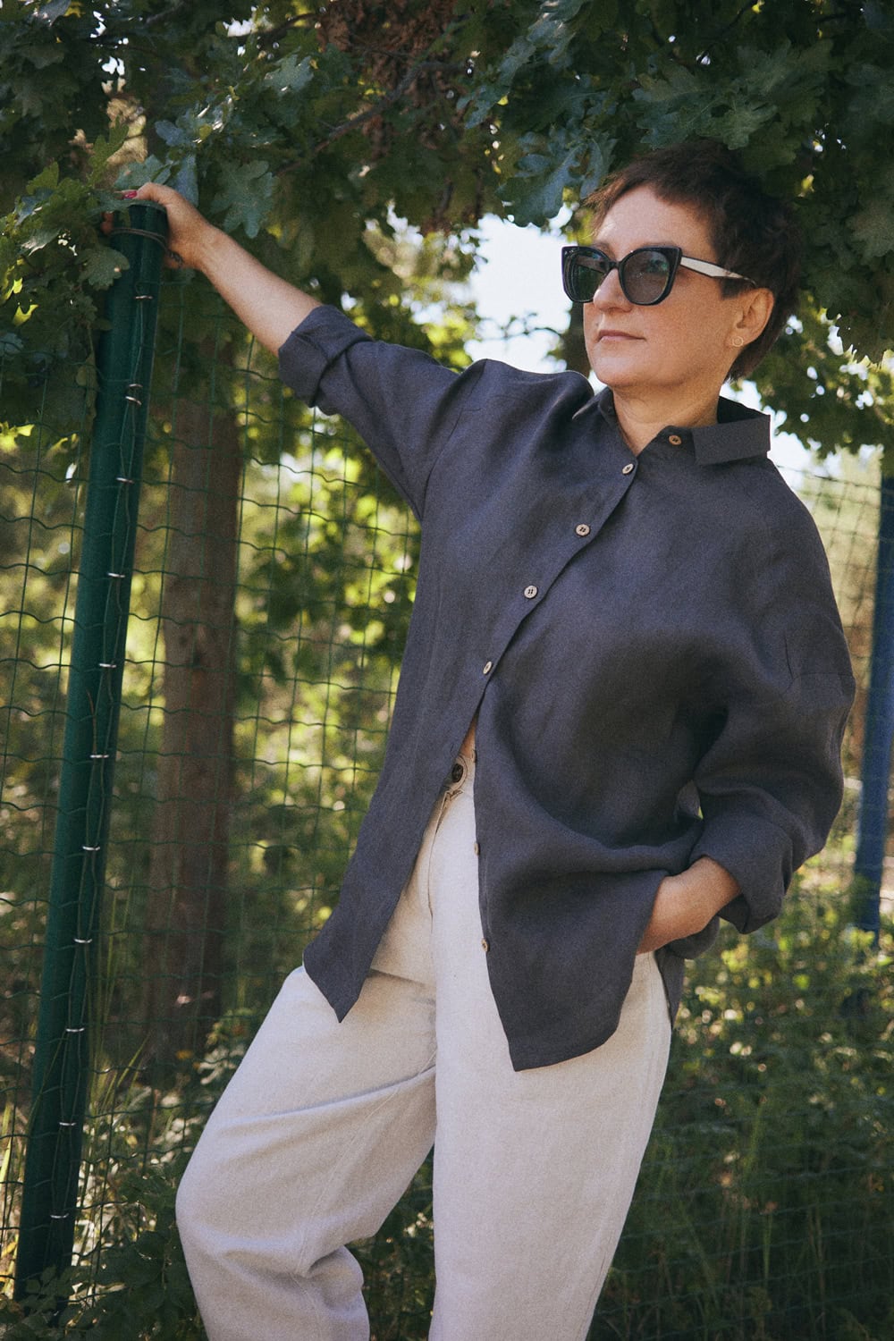 NIEPOKORNA | Koszula damska lniana | Oversize