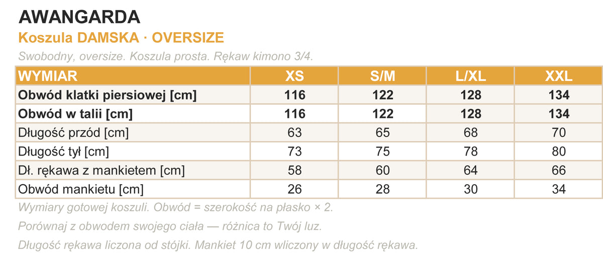 Tabela Rozmiarów