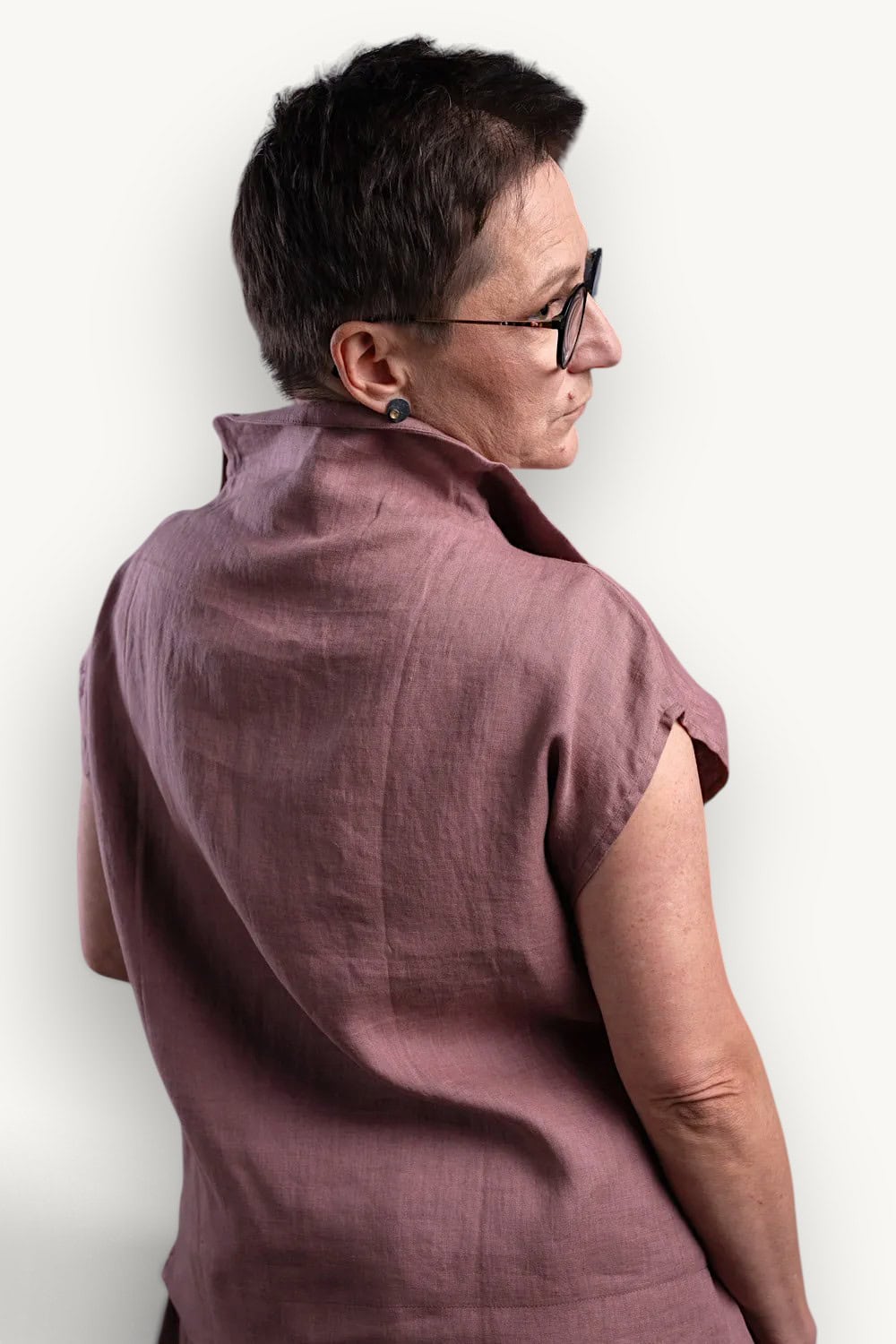 KOLIBER | Leinenbluse mit offenem Kragen | Oversize