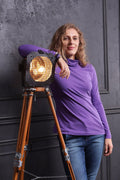 COLOR BASE | Baumwollrollkragenpullover | Körpernah