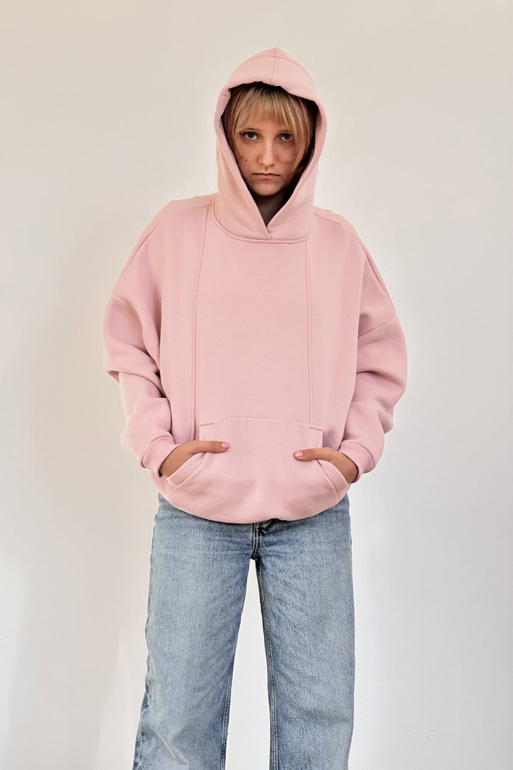 SINNLICH | Patchwork-Kapuzenpullover, ohne Reißverschluss | Oversize