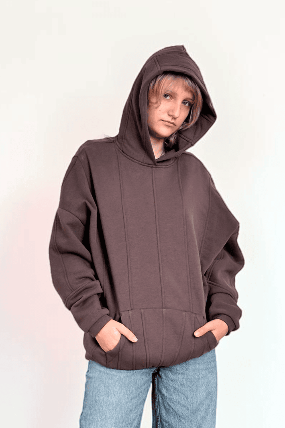 SINNLICH | Patchwork-Kapuzenpullover, ohne Reißverschluss | Oversize