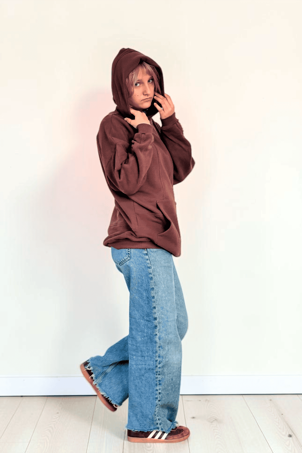 SINNLICH | Patchwork-Kapuzenpullover, ohne Reißverschluss | Oversize