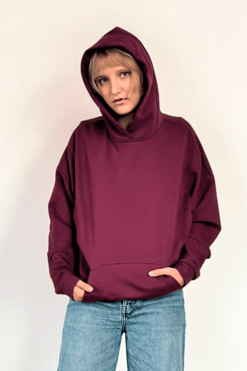 SINNLICH | Patchwork-Kapuzenpullover, ohne Reißverschluss | Oversize