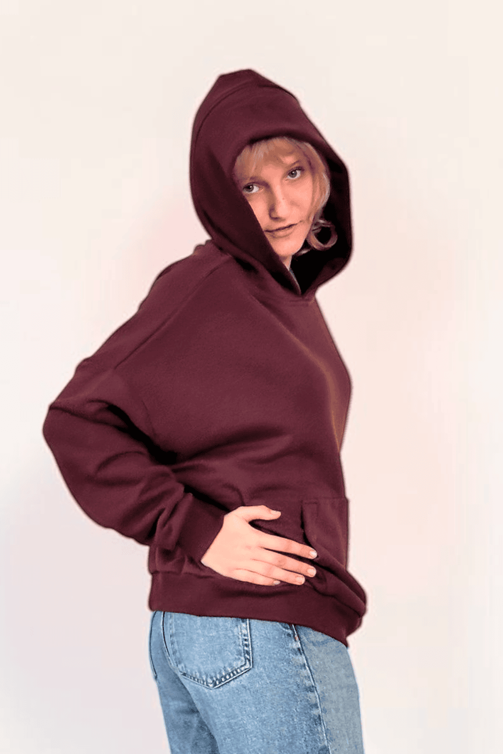 SINNLICH | Patchwork-Kapuzenpullover, ohne Reißverschluss | Oversize