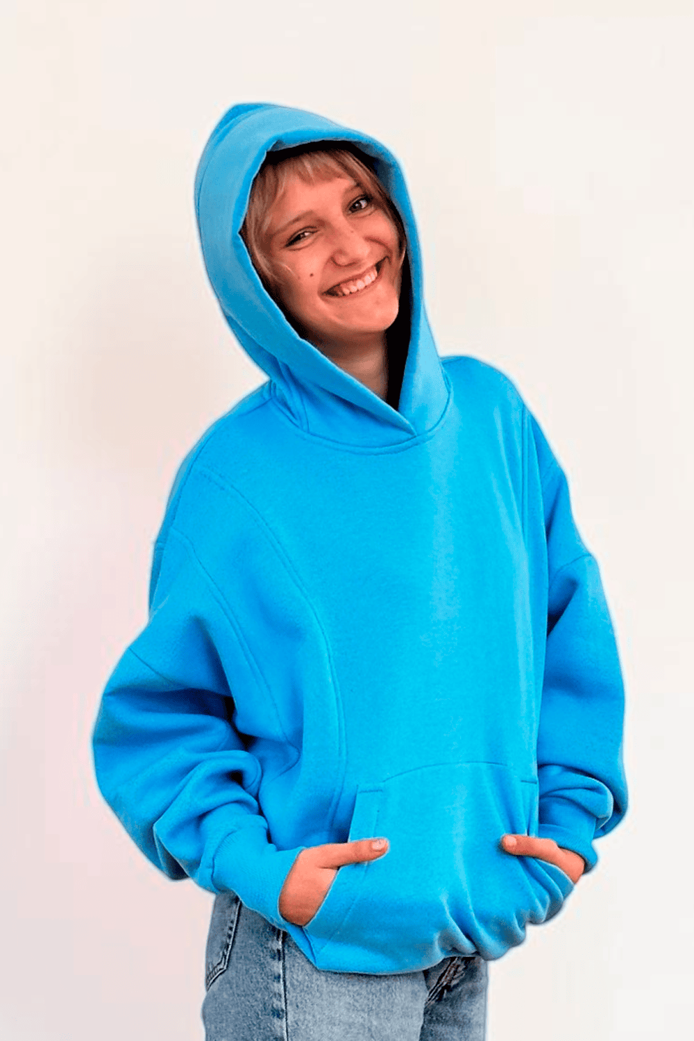 SINNLICH | Patchwork-Kapuzenpullover, ohne Reißverschluss | Oversize