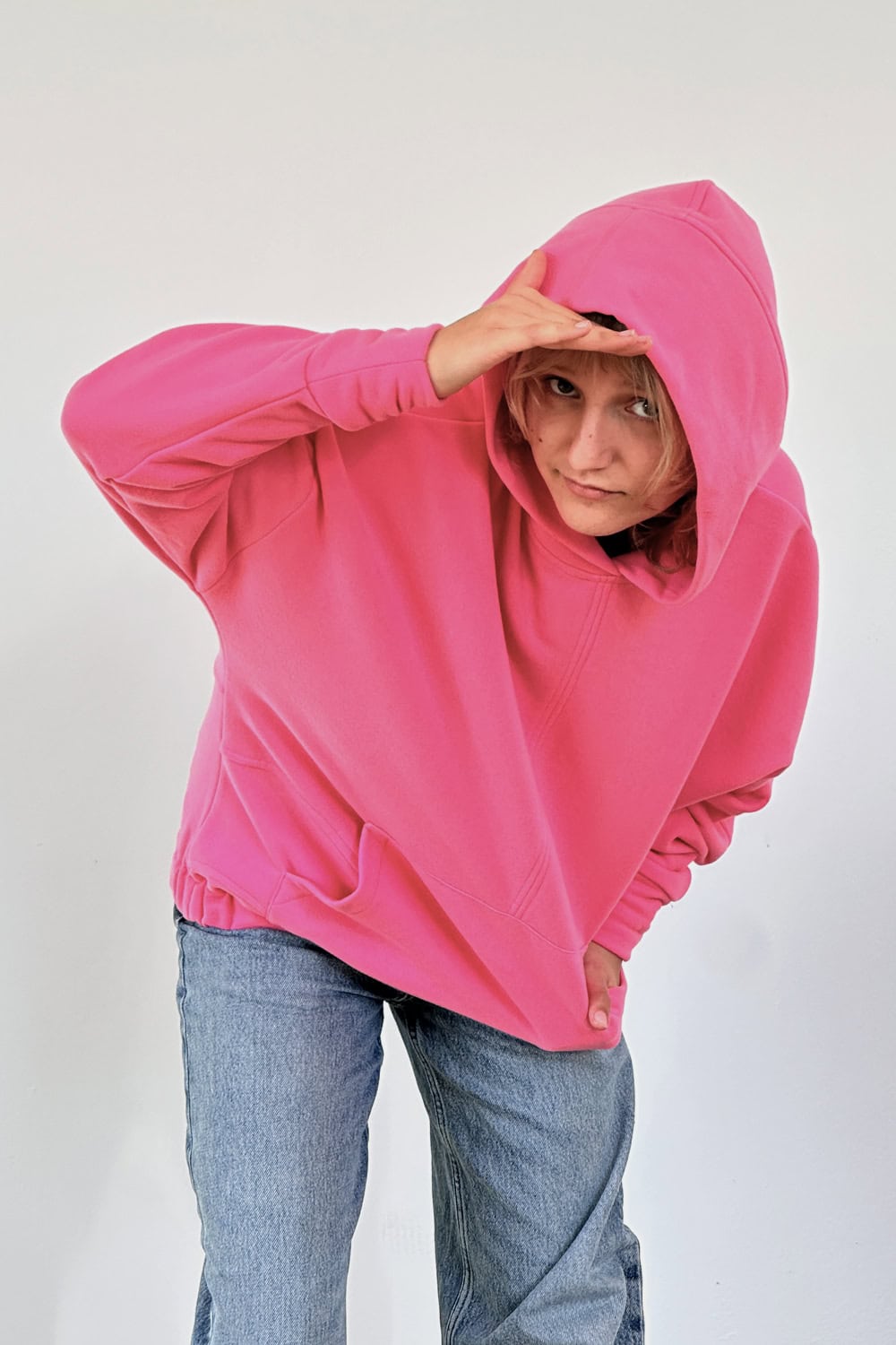SINNLICH | Patchwork-Kapuzenpullover, ohne Reißverschluss | Oversize