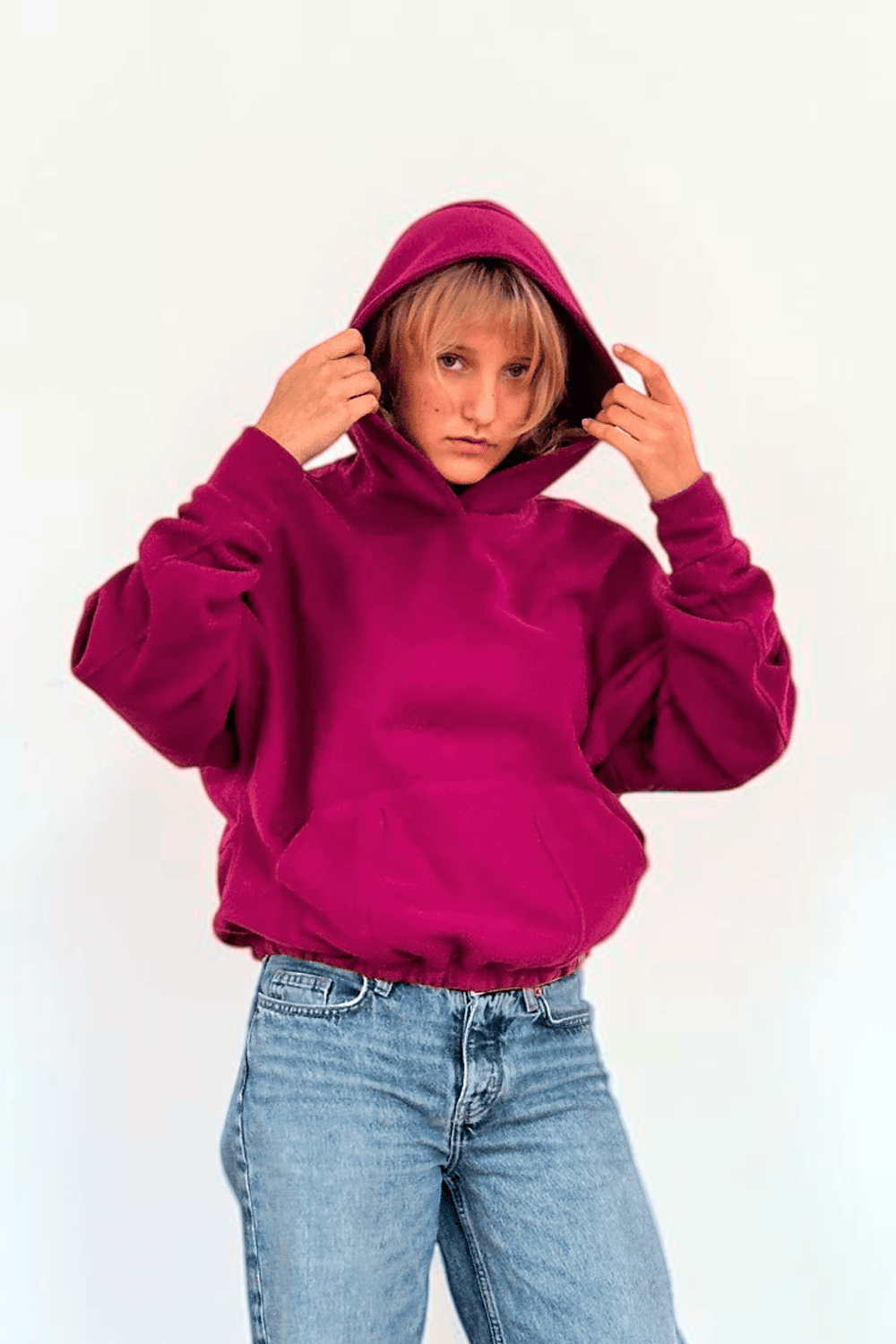 SINNLICH | Patchwork-Kapuzenpullover, ohne Reißverschluss | Oversize