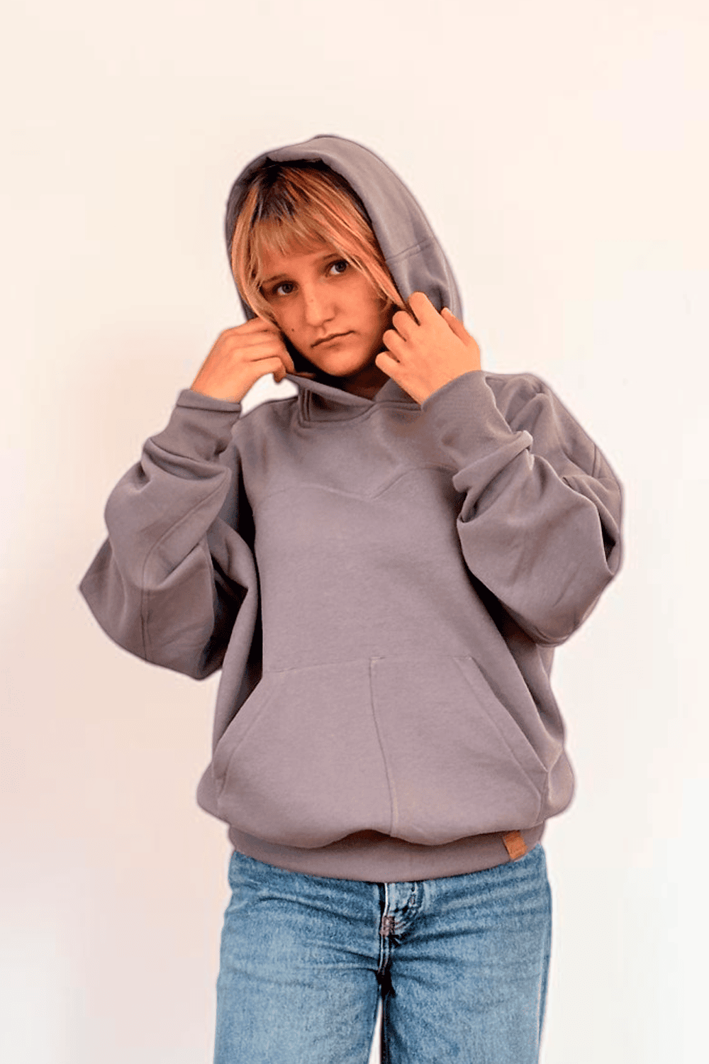 SINNLICH | Patchwork-Kapuzenpullover, ohne Reißverschluss | Oversize