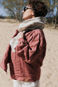 ROMANTIC | Women's linen shirt with a collar | Loose fit
